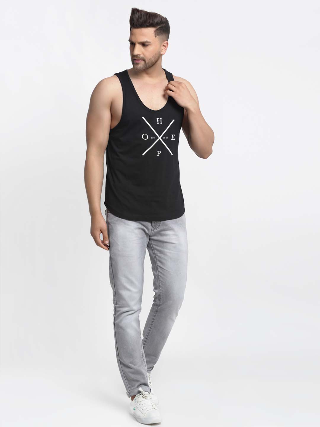 Mens's Hope Printed Innerwear Gym Vest - Friskers