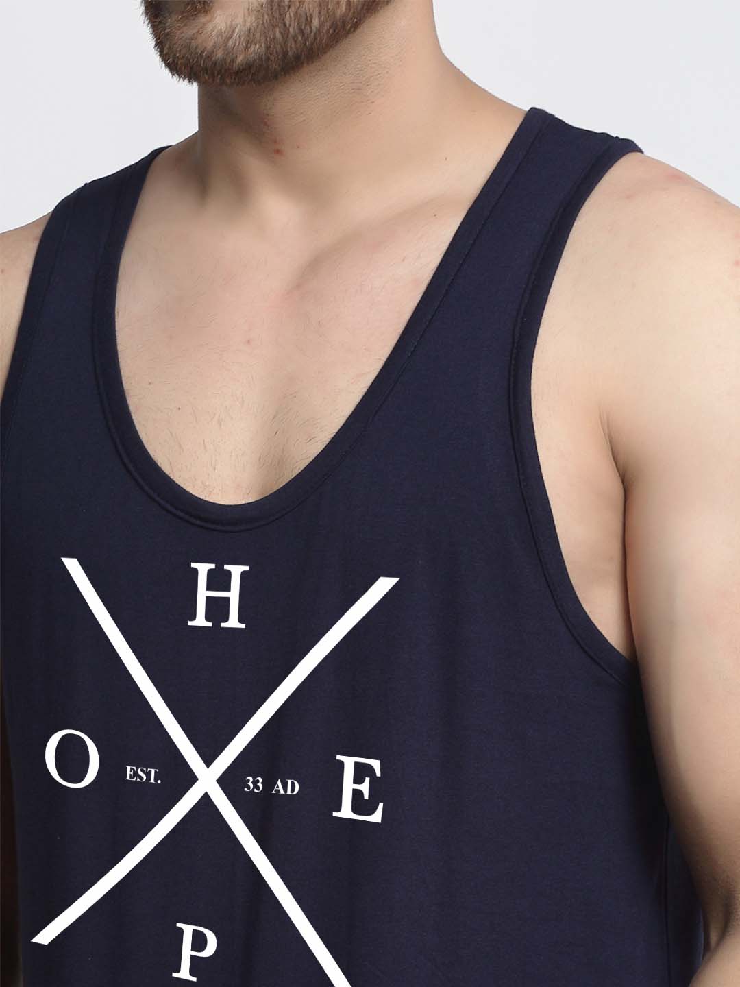 Mens's Hope Printed Innerwear Gym Vest - Friskers