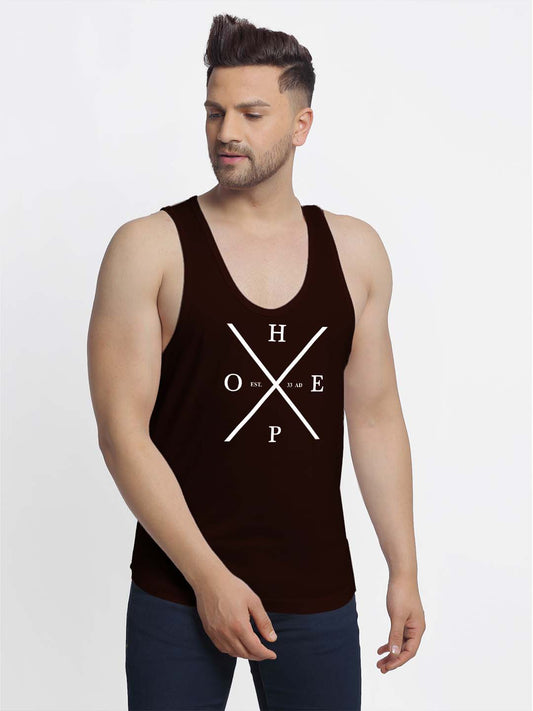 Mens's Hope Printed Innerwear Gym Vest - Friskers