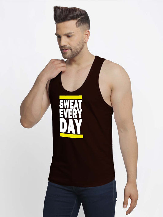 Mens's Sweat Everyday Printed Innerwear Gym Vest - Friskers