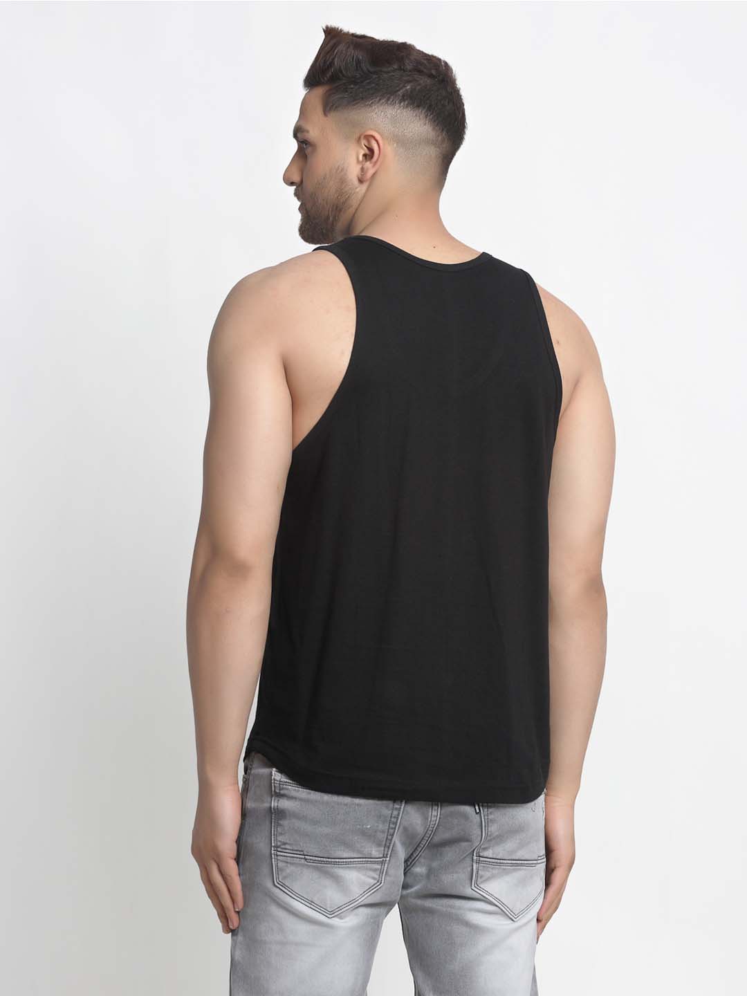 Mens's Workout Harder Printed Innerwear Gym Vest - Friskers