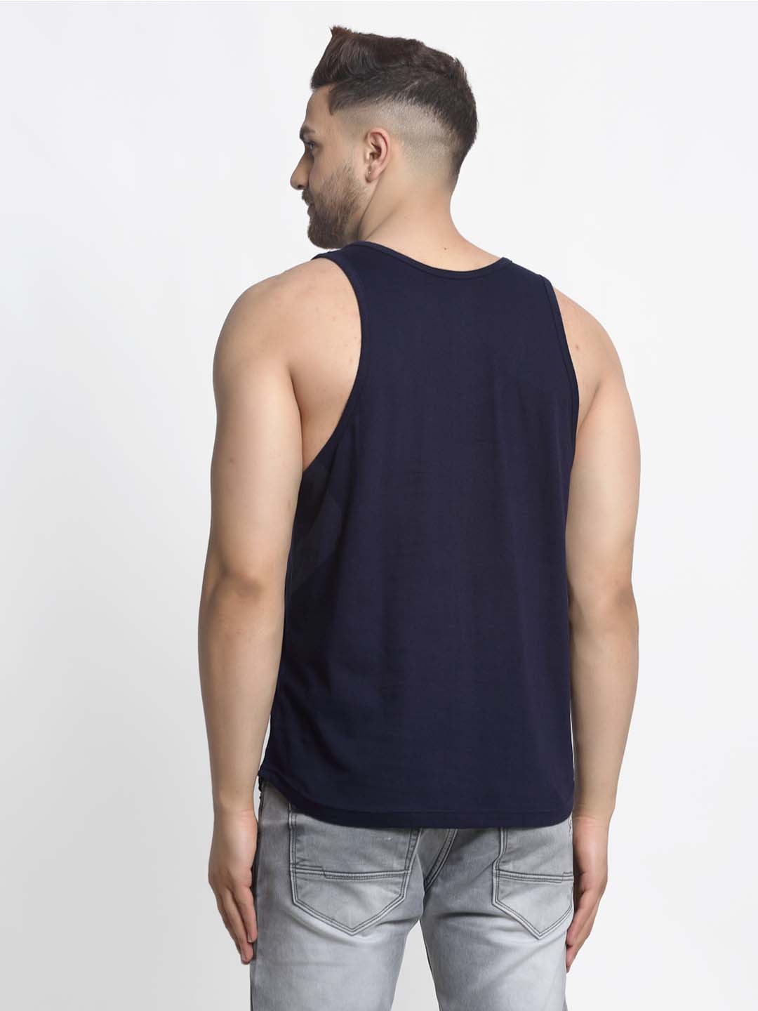 Mens's Workout Harder Printed Innerwear Gym Vest - Friskers