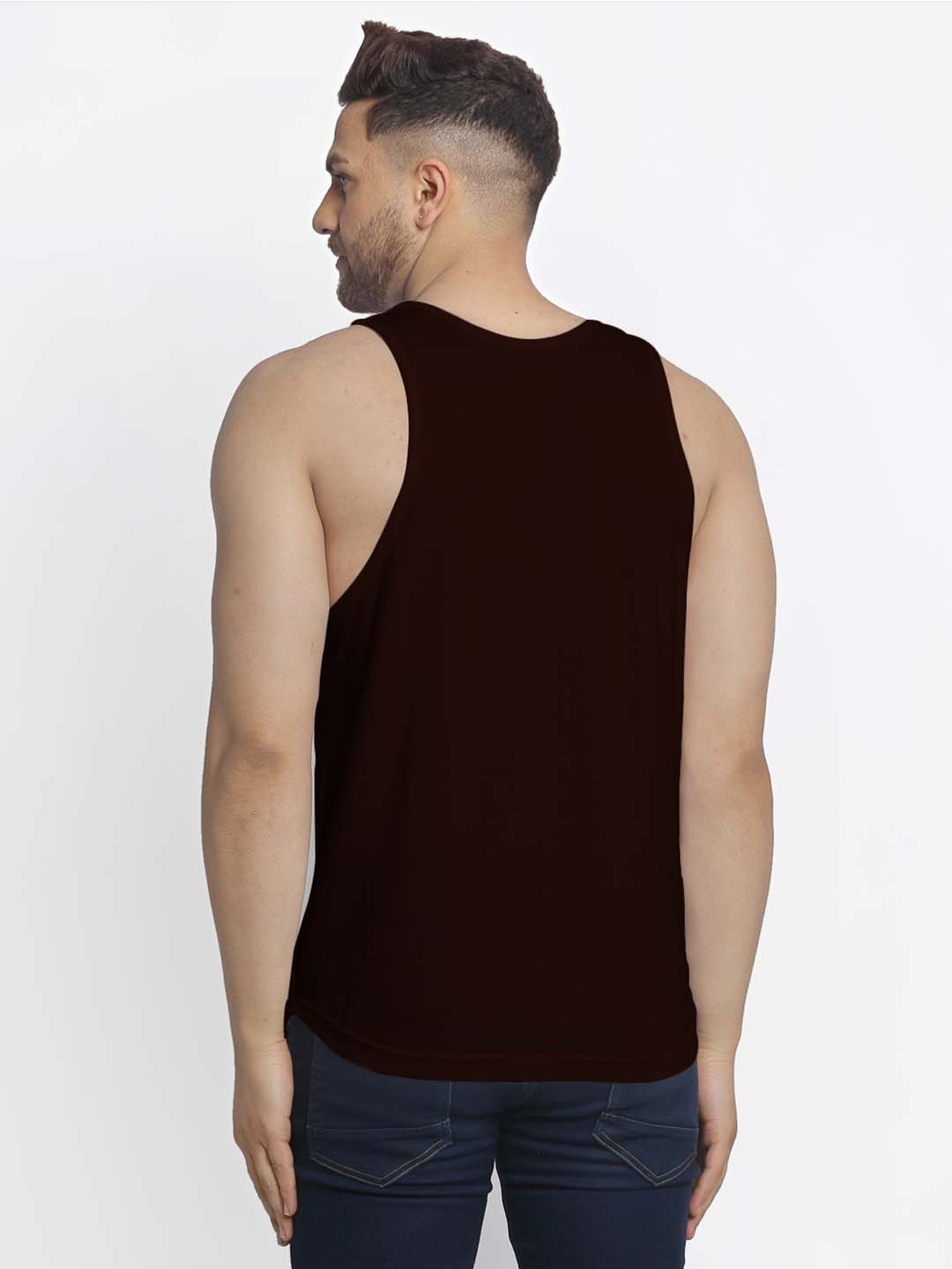 Mens's Workout Harder Printed Innerwear Gym Vest - Friskers