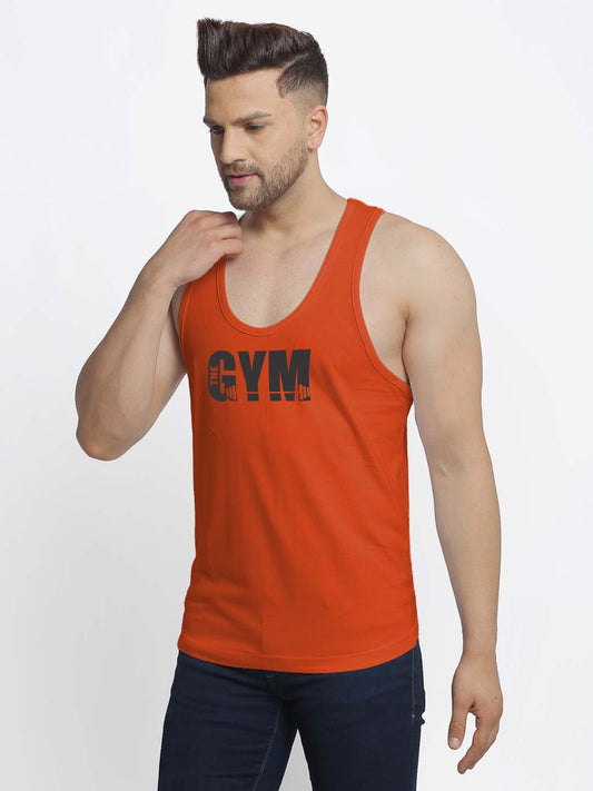 Mens's Gym Printed Innerwear Gym Vest - Friskers