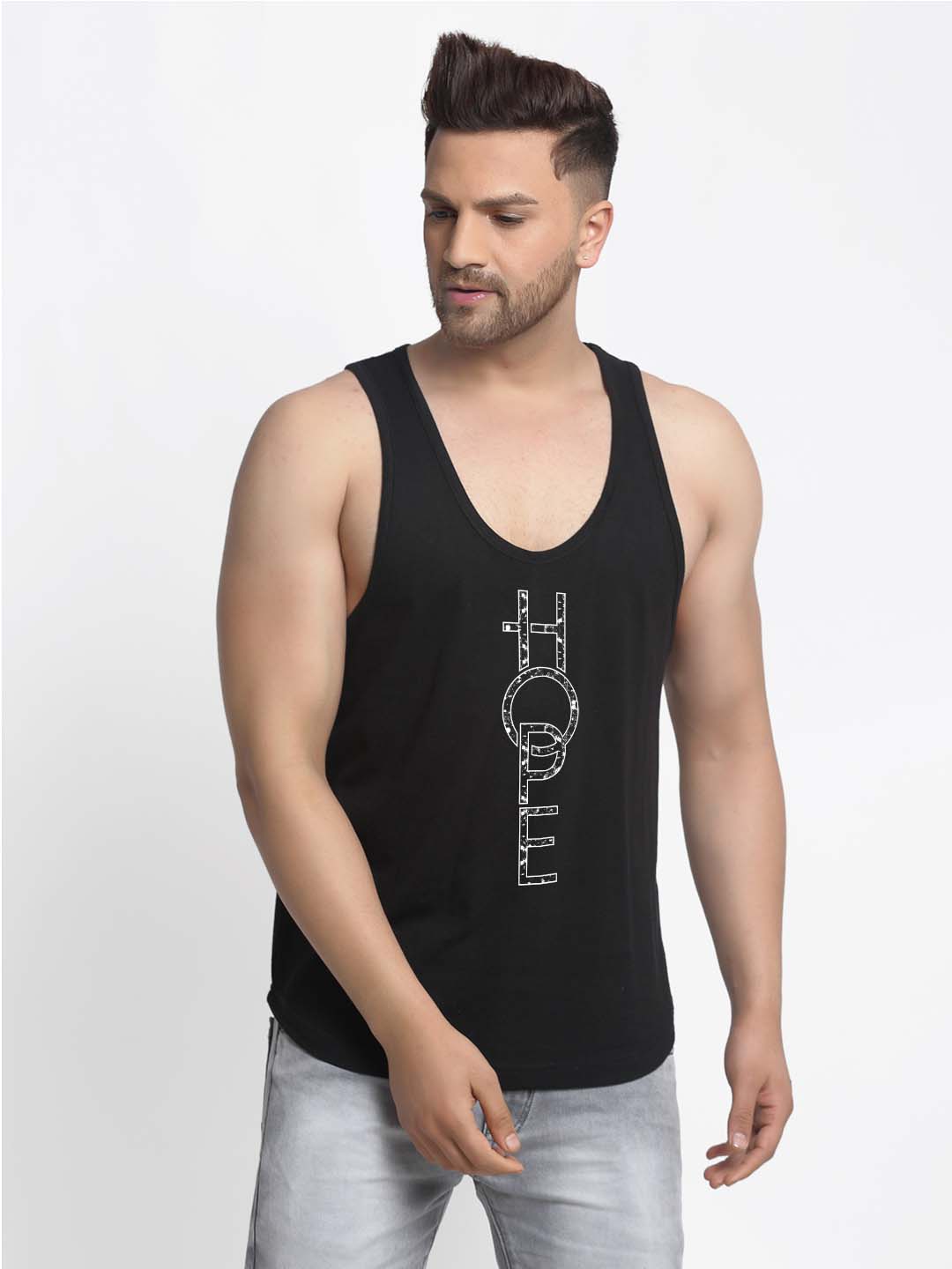 Mens's Hope Printed Innerwear Gym Vest - Friskers