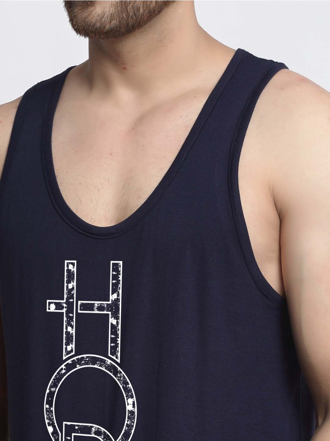 Mens's Hope Printed Innerwear Gym Vest - Friskers