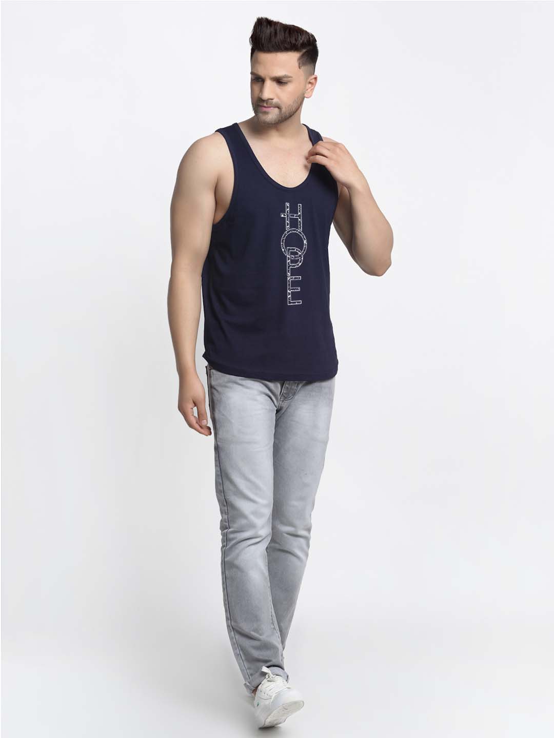 Mens's Hope Printed Innerwear Gym Vest - Friskers