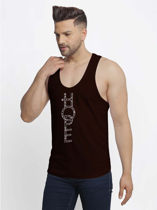Mens's Hope Printed Innerwear Gym Vest - Friskers