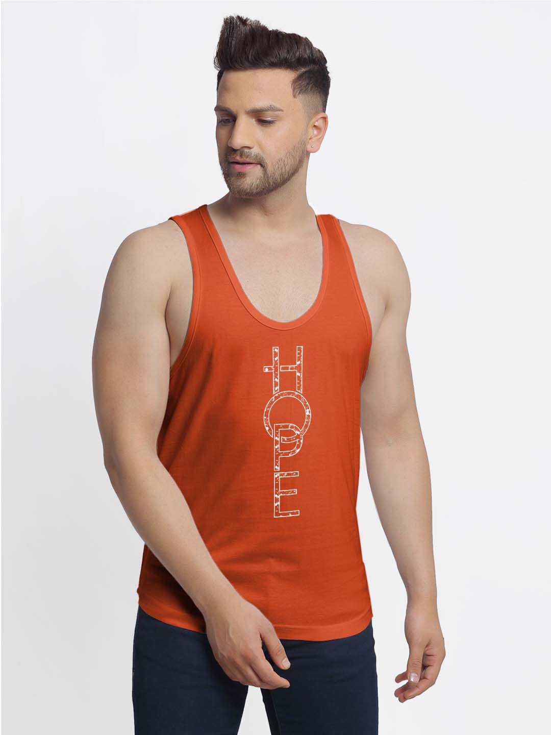 Mens's Hope Printed Innerwear Gym Vest - Friskers