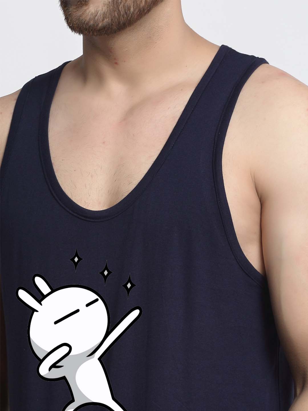 Mens's Dancing Stars Printed Innerwear Gym Vest - Friskers