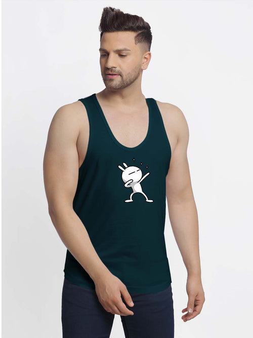 Mens's Dancing Stars Printed Innerwear Gym Vest