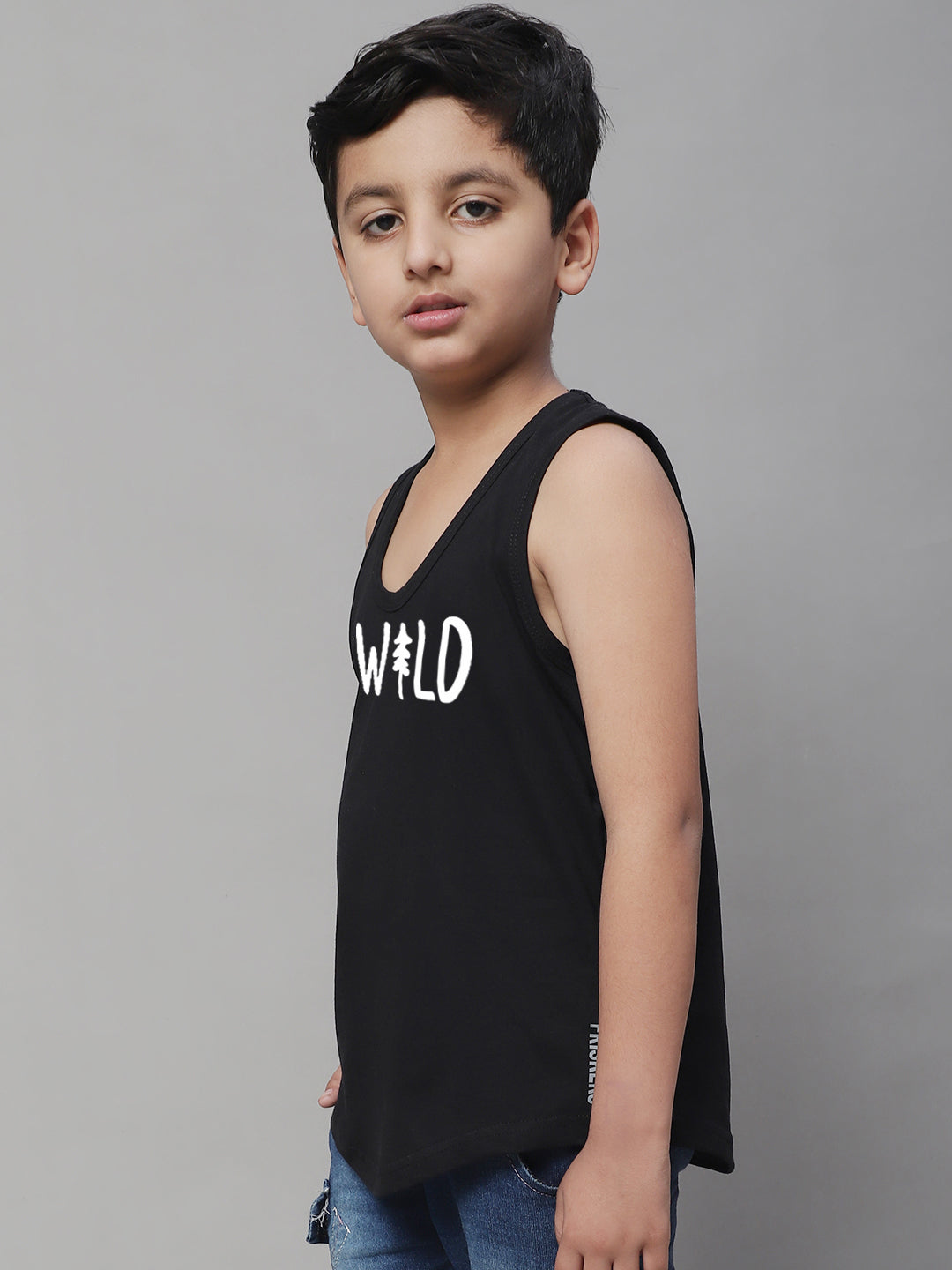 Boys Wild Pure Cotton Printed Classic Vest - Friskers