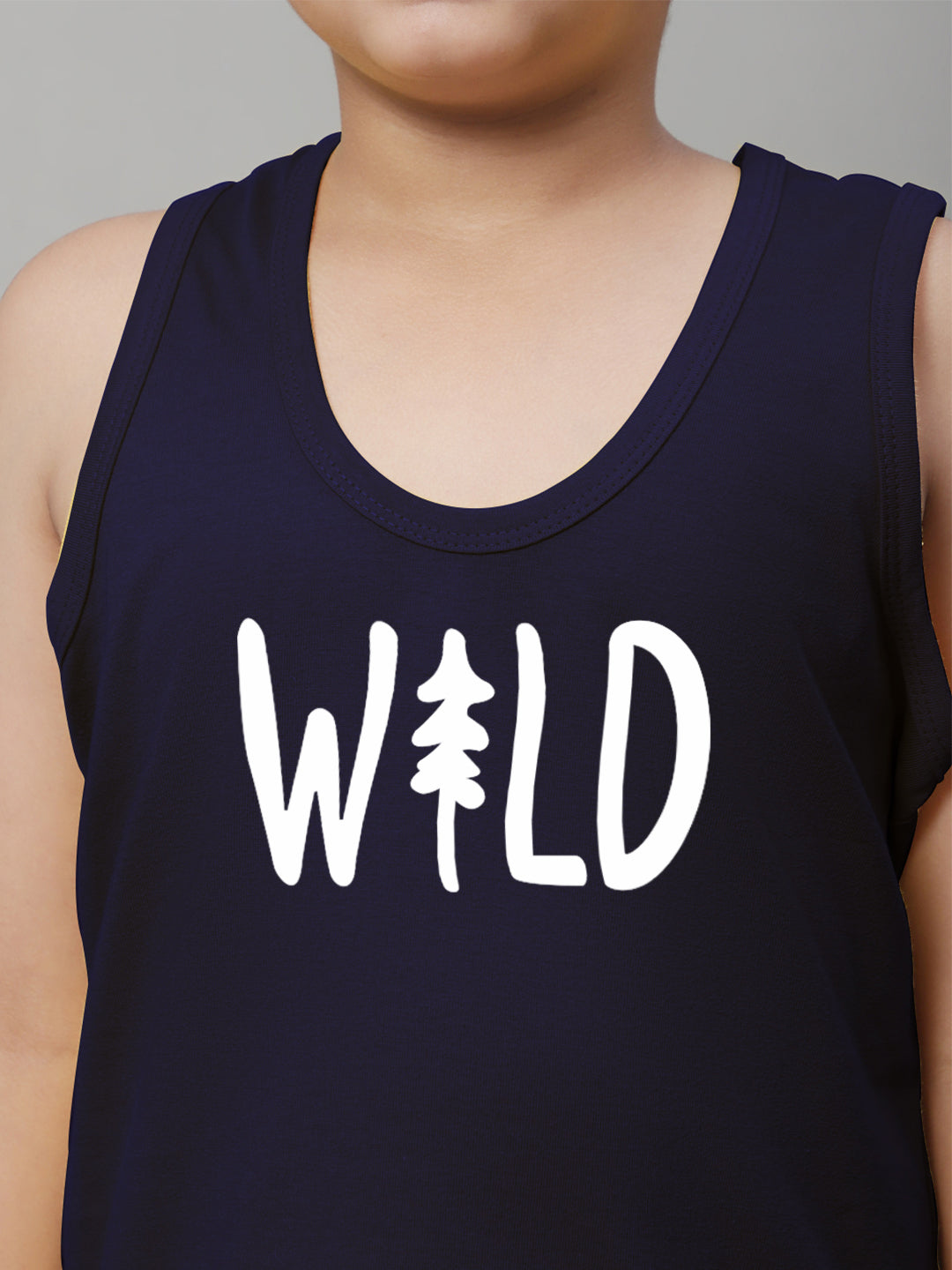 Boys Wild Pure Cotton Printed Classic Vest - Friskers