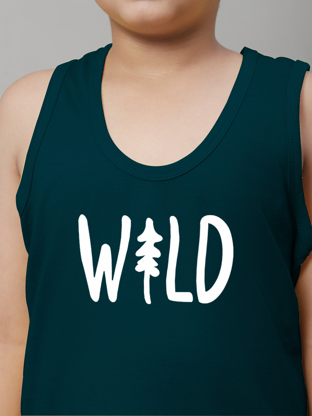 Boys Wild Pure Cotton Printed Classic Vest - Friskers