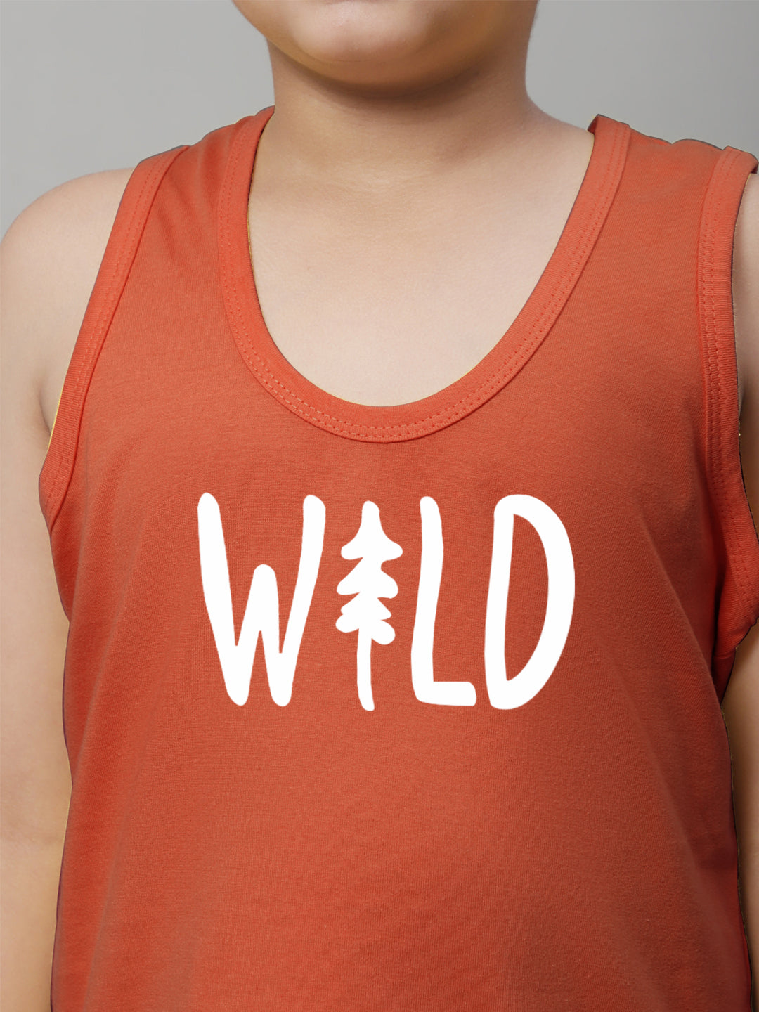 Boys Wild Pure Cotton Printed Classic Vest - Friskers
