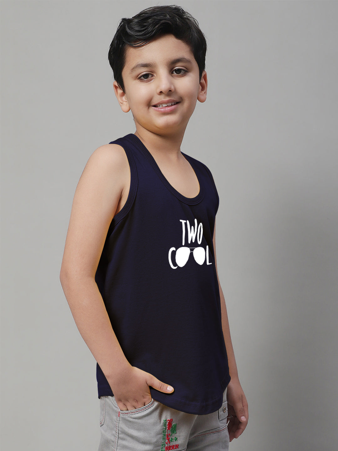 Kids Too Cool Pure Cotton Printed Innerwear Vest - Friskers