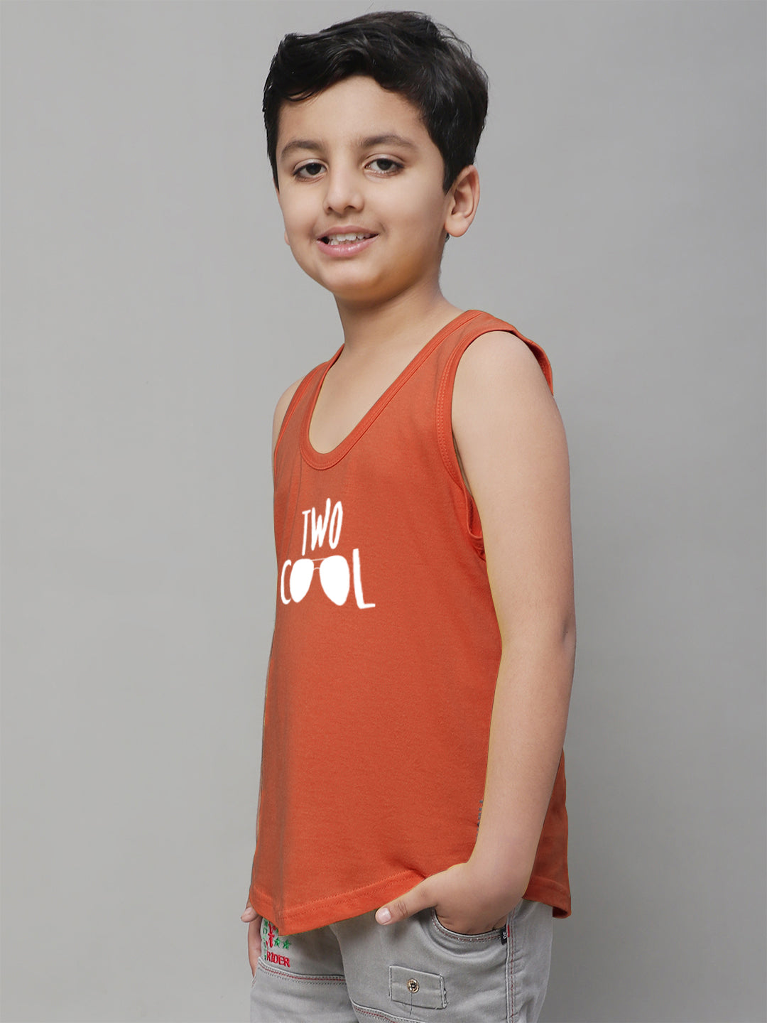 Kids Too Cool Pure Cotton Printed Innerwear Vest - Friskers