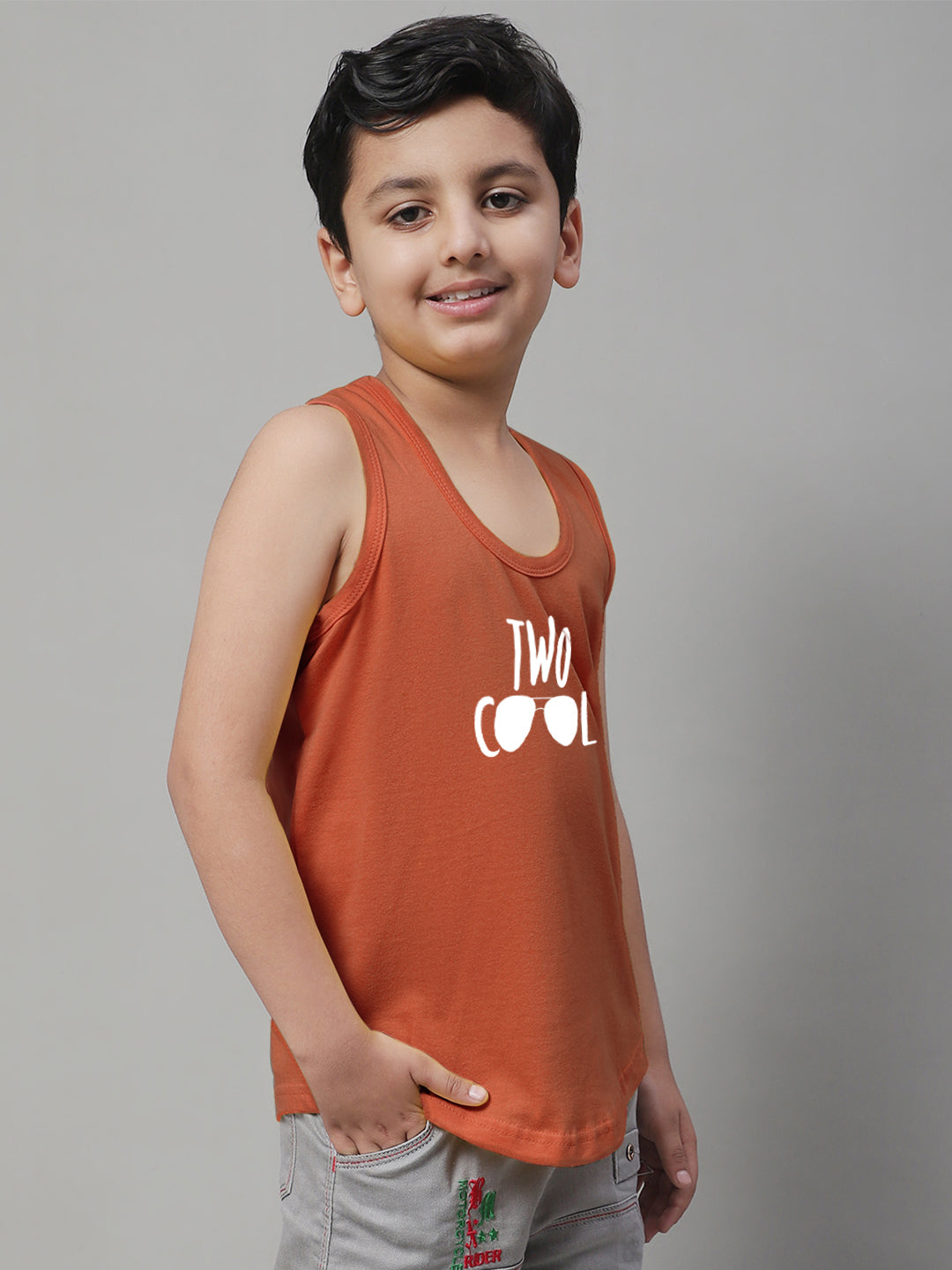 Kids Too Cool Pure Cotton Printed Innerwear Vest - Friskers