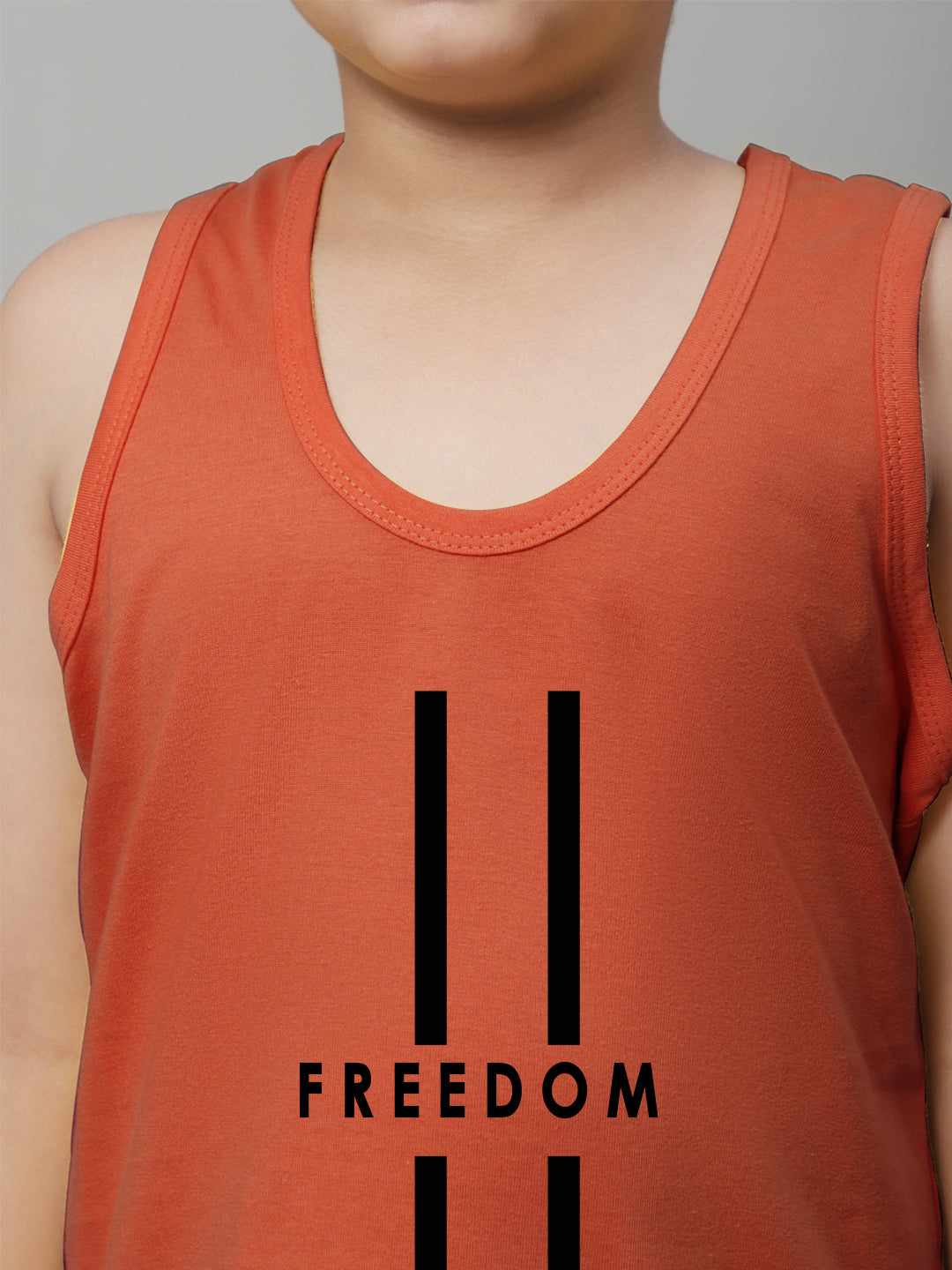 Kids Freedom Pure Cotton Printed Innerwear Vest - Friskers