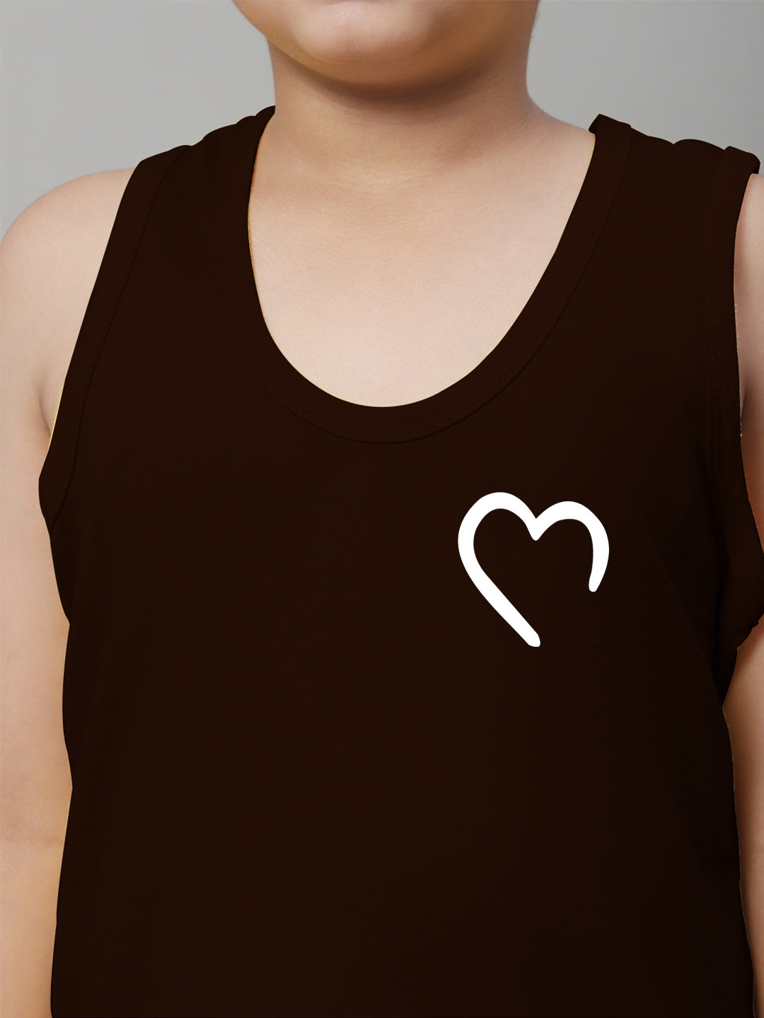 Kids Heart Printed Pure Cotton Innerwear Vest - Friskers