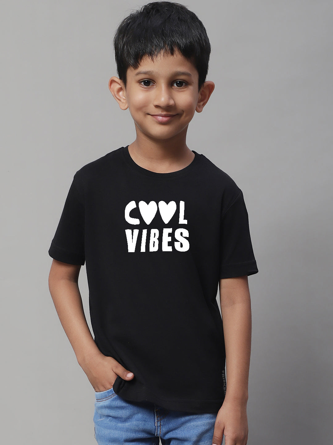Kids Cool Vibes Regular Fit Cotton T-Shirt - Friskers