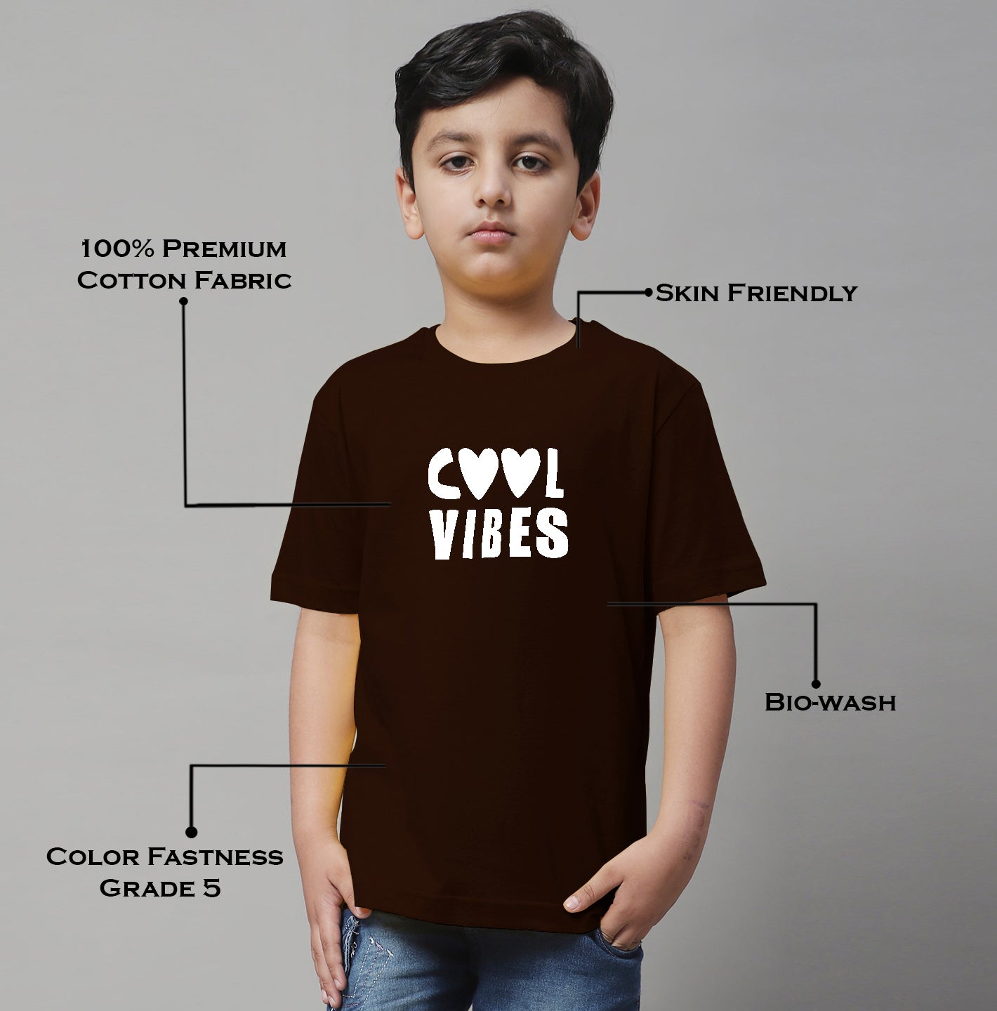 Kids Cool Vibes Regular Fit Cotton T-Shirt - Friskers