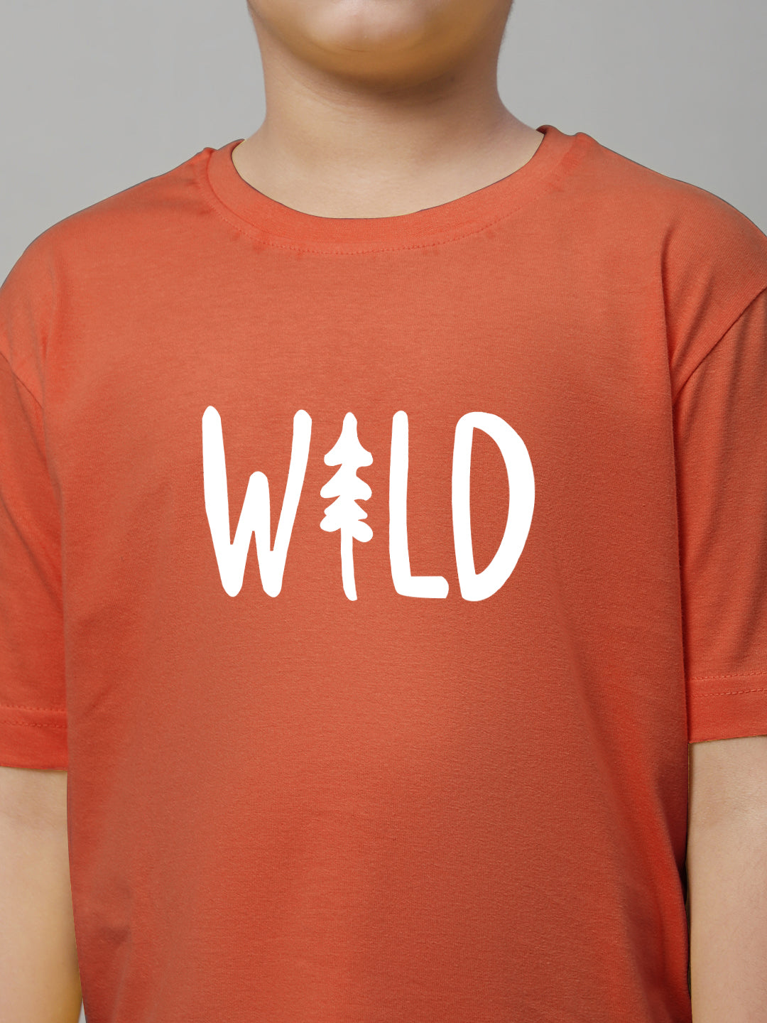 Kids Wild Regular Fit Half Sleeves Cotton T-Shirt - Friskers
