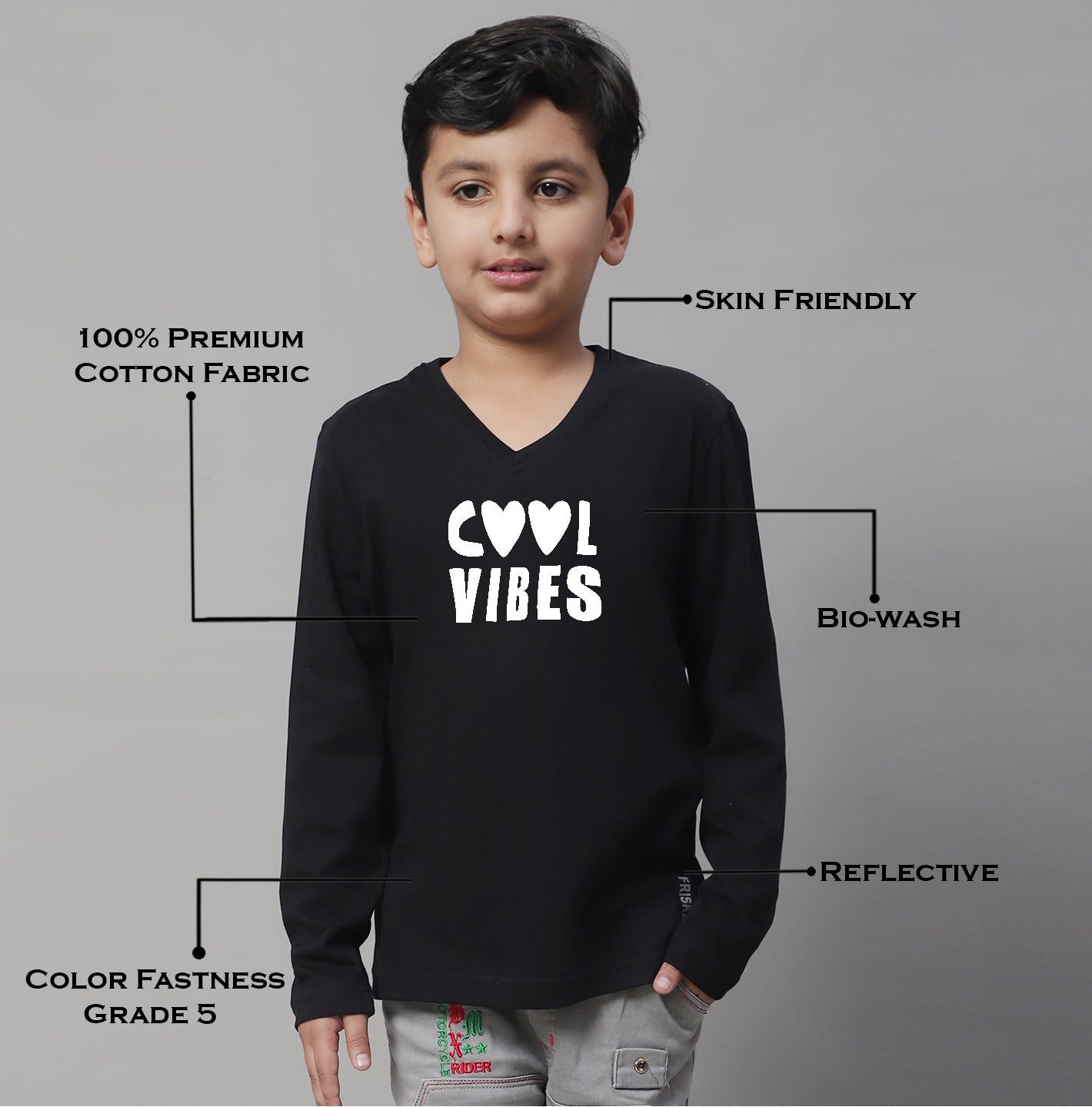 Boys Cool Vibes Casual Fit Printed T-Shirt - Friskers