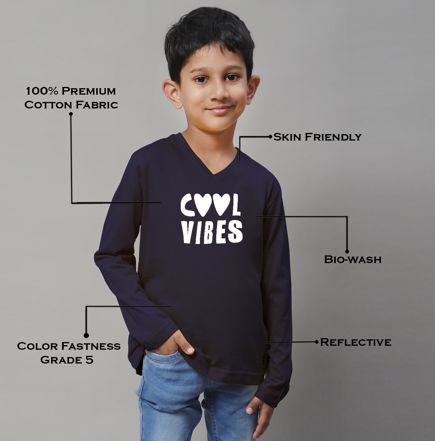 Boys Cool Vibes Casual Fit Printed T-Shirt - Friskers