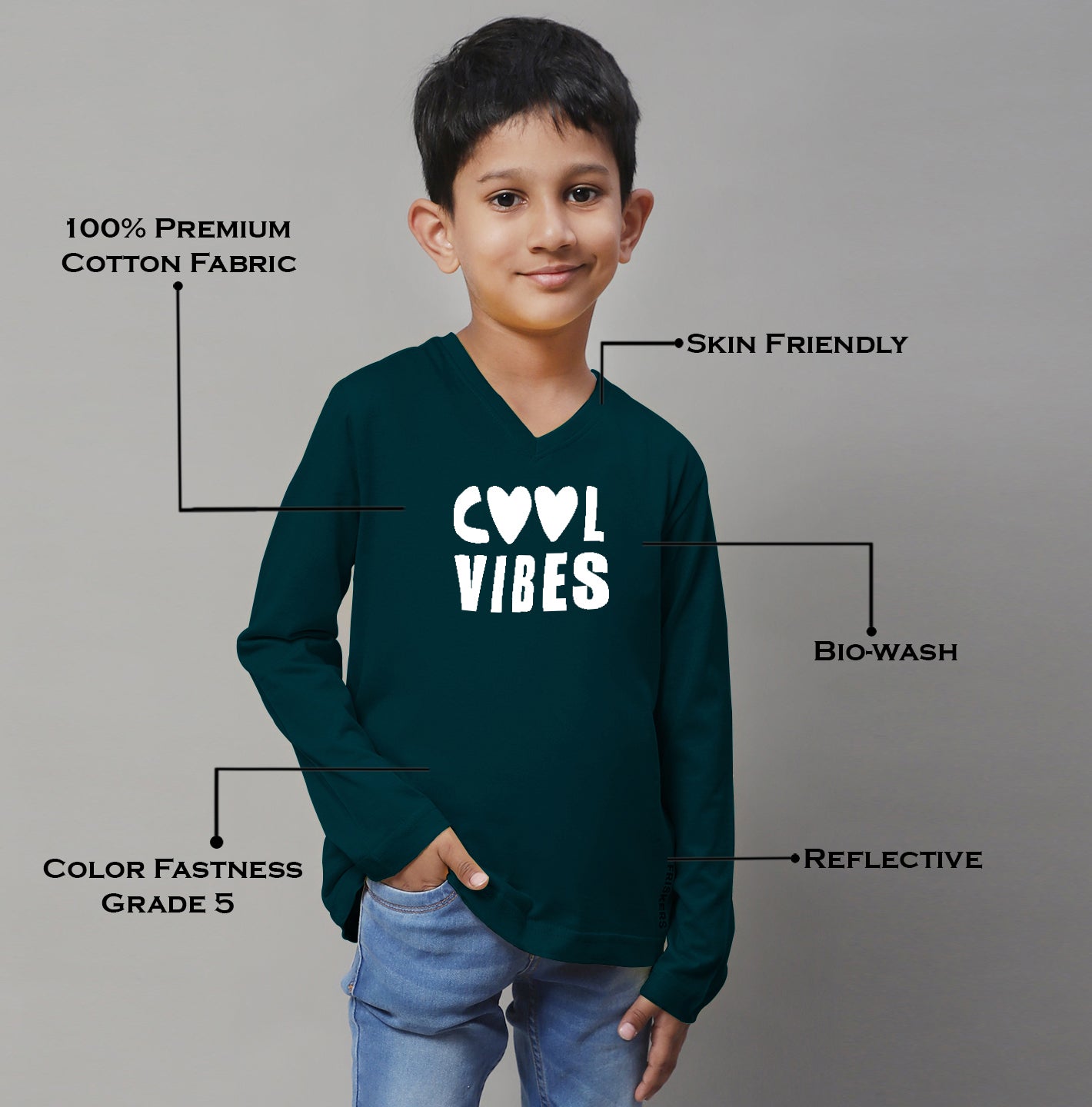Boys Cool Vibes Casual Fit Printed T-Shirt - Friskers