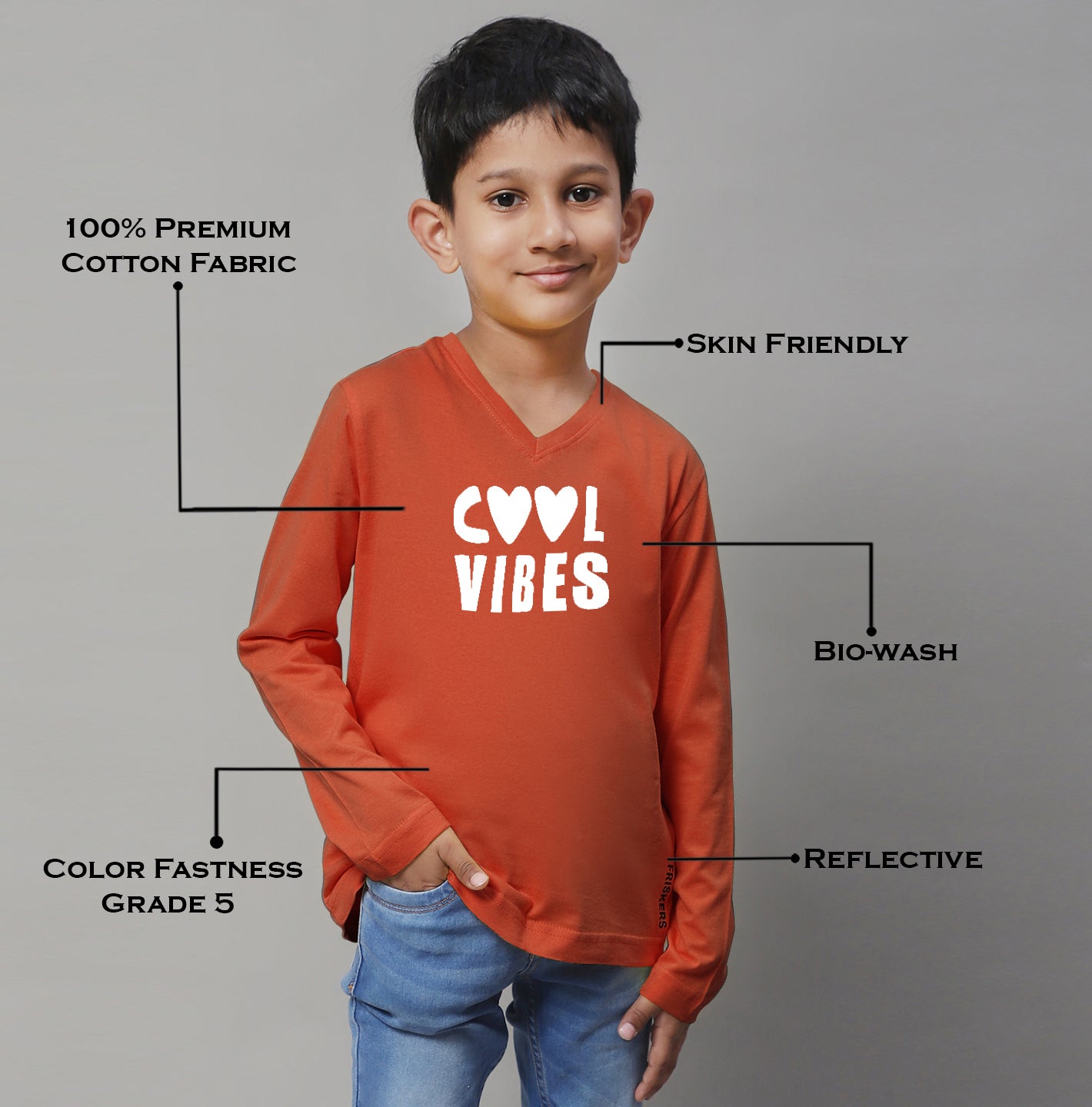 Boys Cool Vibes Casual Fit Printed T-Shirt - Friskers