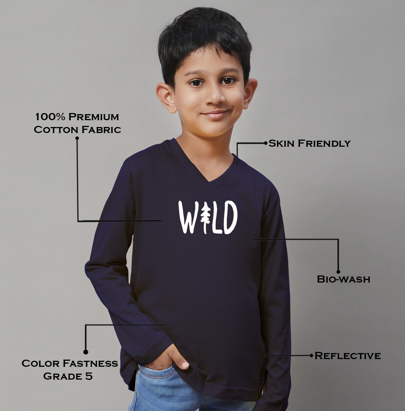 Boys Wild Casual Fit Printed T-Shirt - Friskers