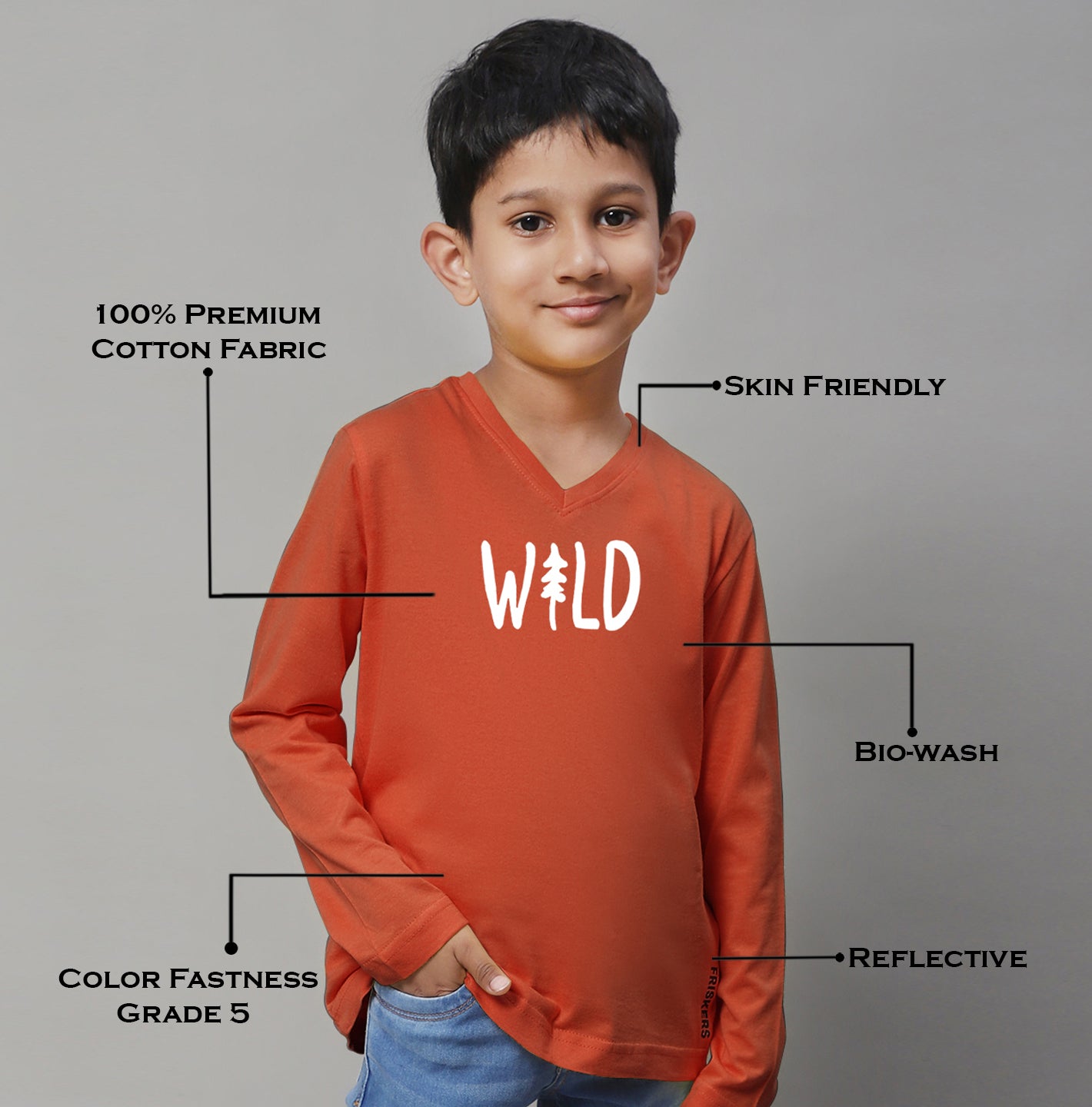 Boys Wild Casual Fit Printed T-Shirt - Friskers