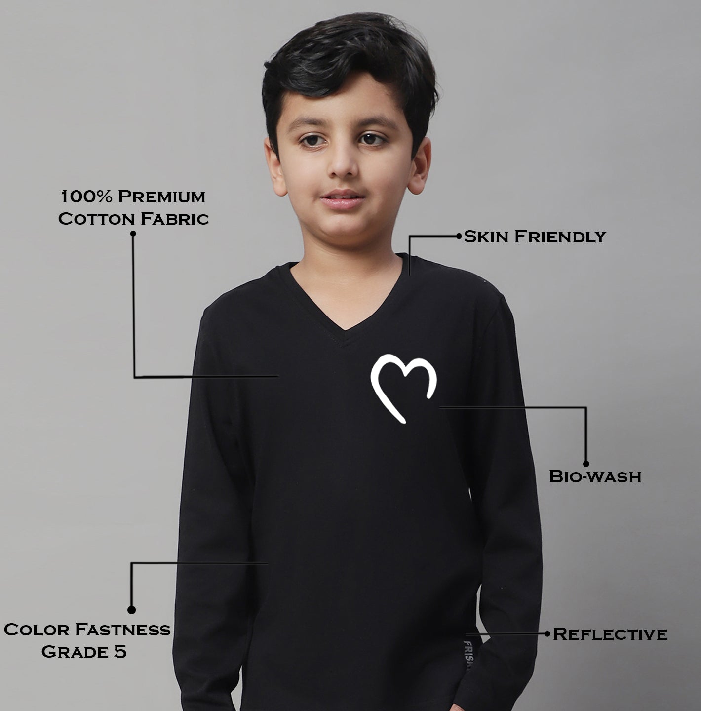 Boys Heart Casual Fit Printed T-Shirt - Friskers