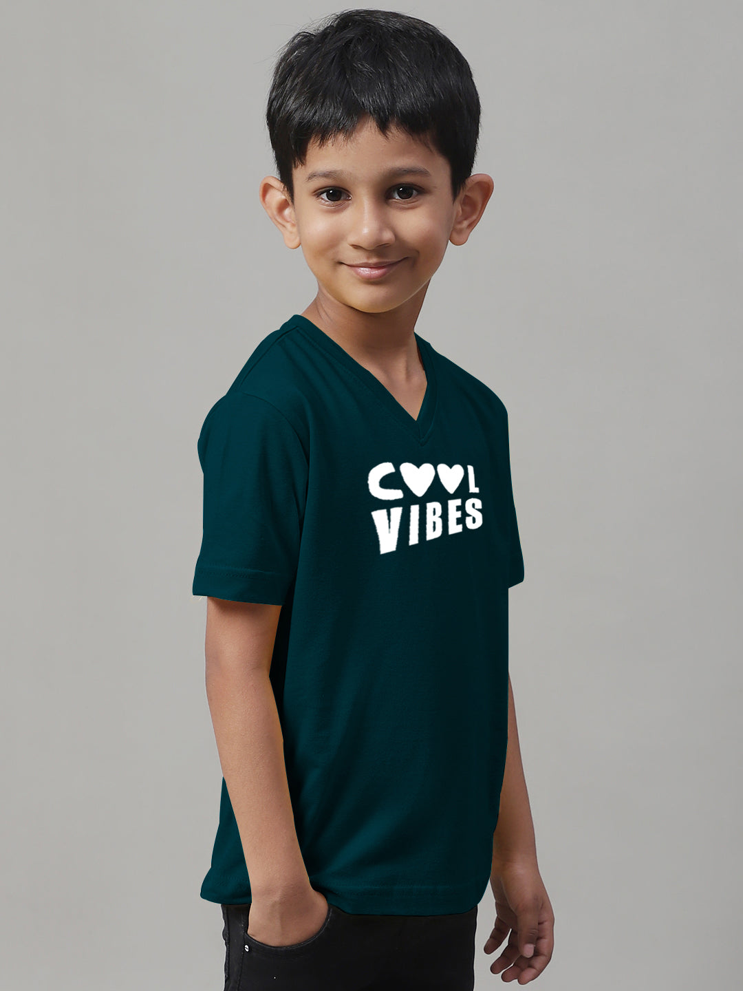 Boys Cool Vibes Half Sleeves Printed T-Shirt - Friskers