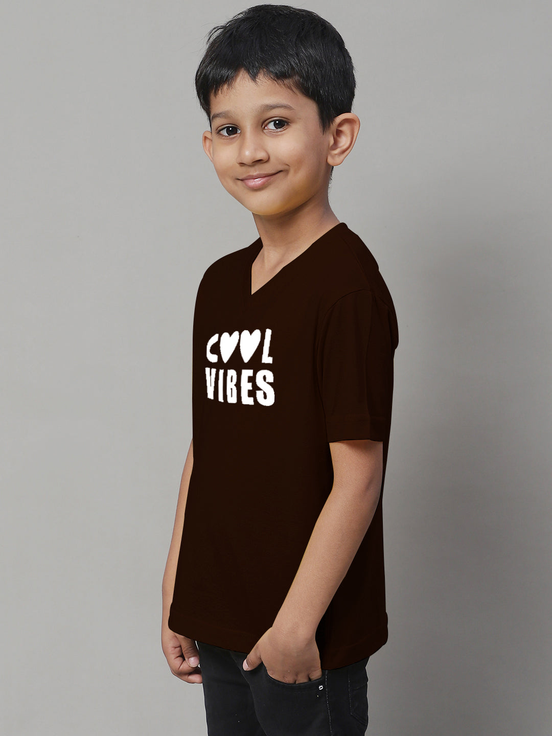 Boys Cool Vibes Half Sleeves Printed T-Shirt - Friskers