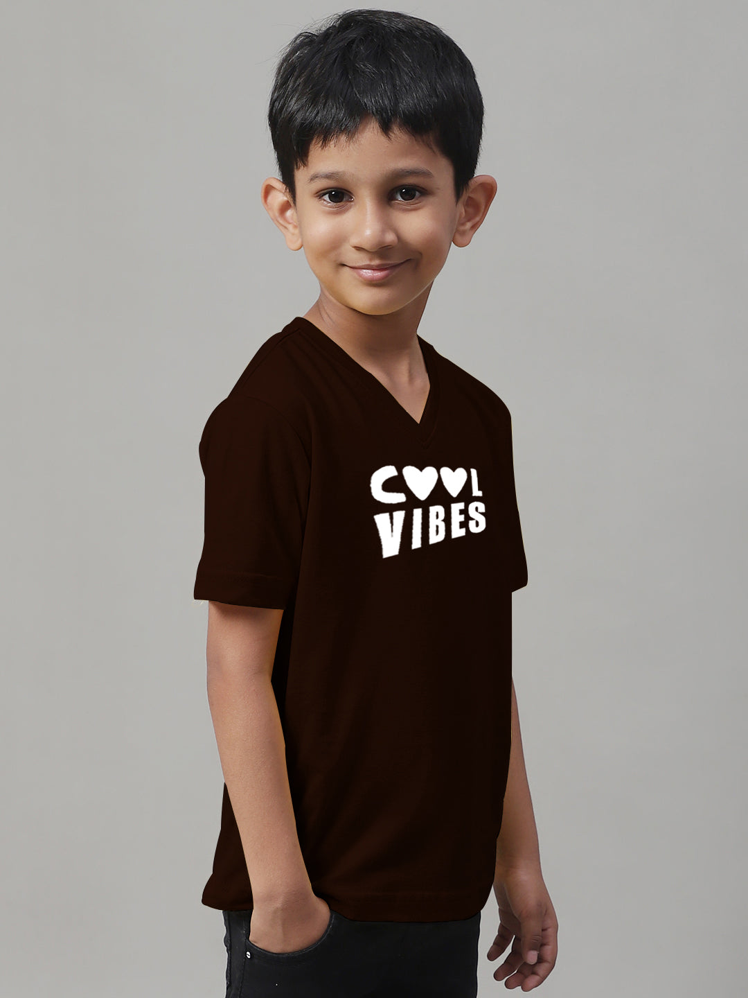 Boys Cool Vibes Half Sleeves Printed T-Shirt - Friskers