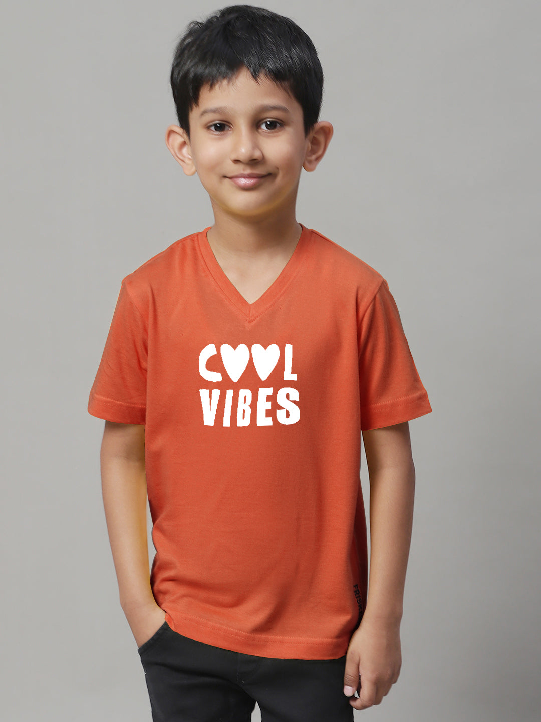 Boys Cool Vibes Half Sleeves Printed T-Shirt - Friskers