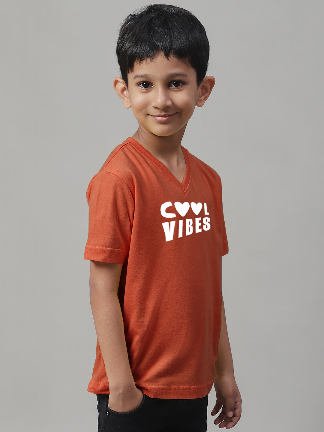 Boys Cool Vibes Half Sleeves Printed T-Shirt - Friskers