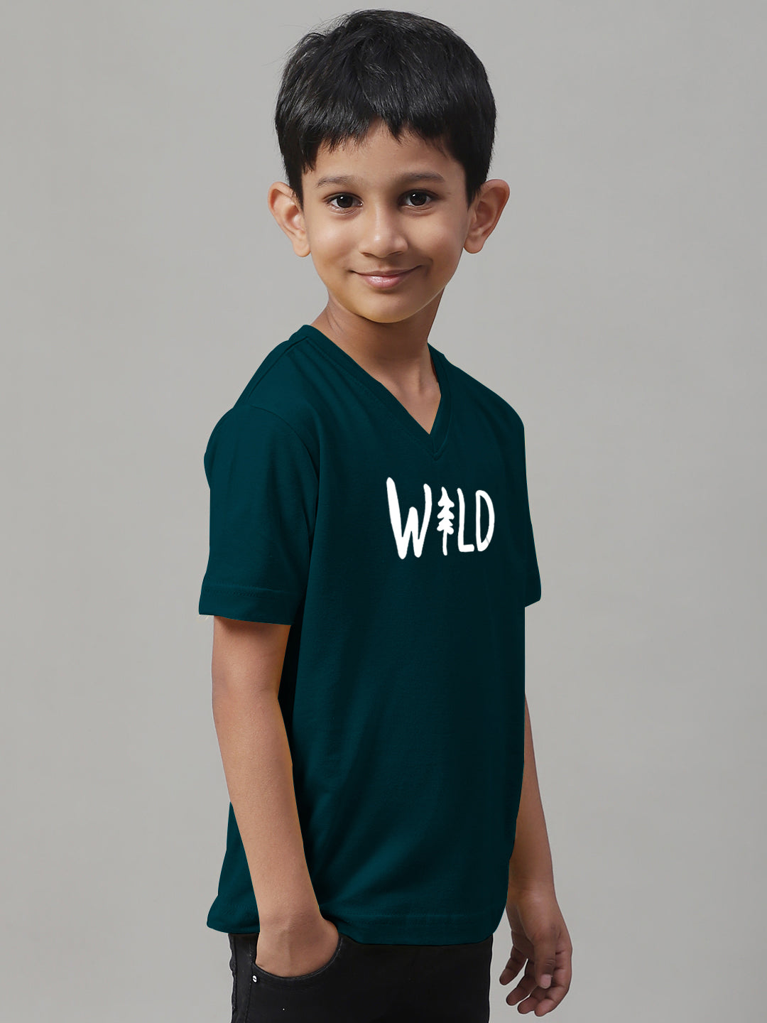 Boys Wild Half Sleeves Printed T-Shirt - Friskers