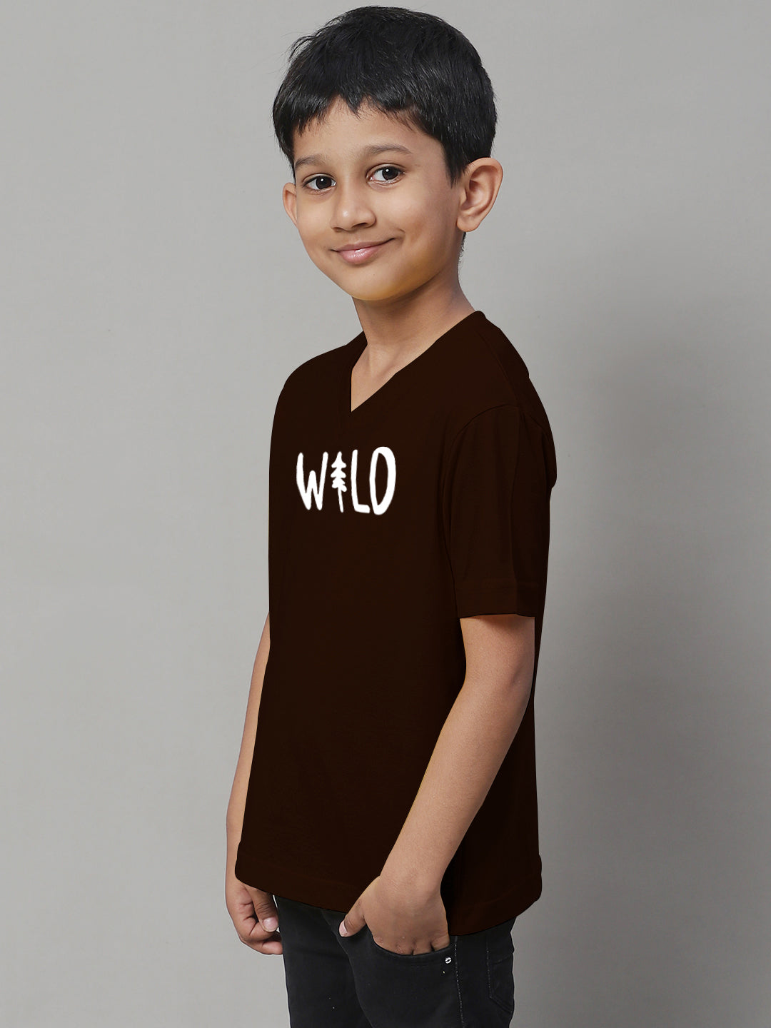 Boys Wild Half Sleeves Printed T-Shirt - Friskers