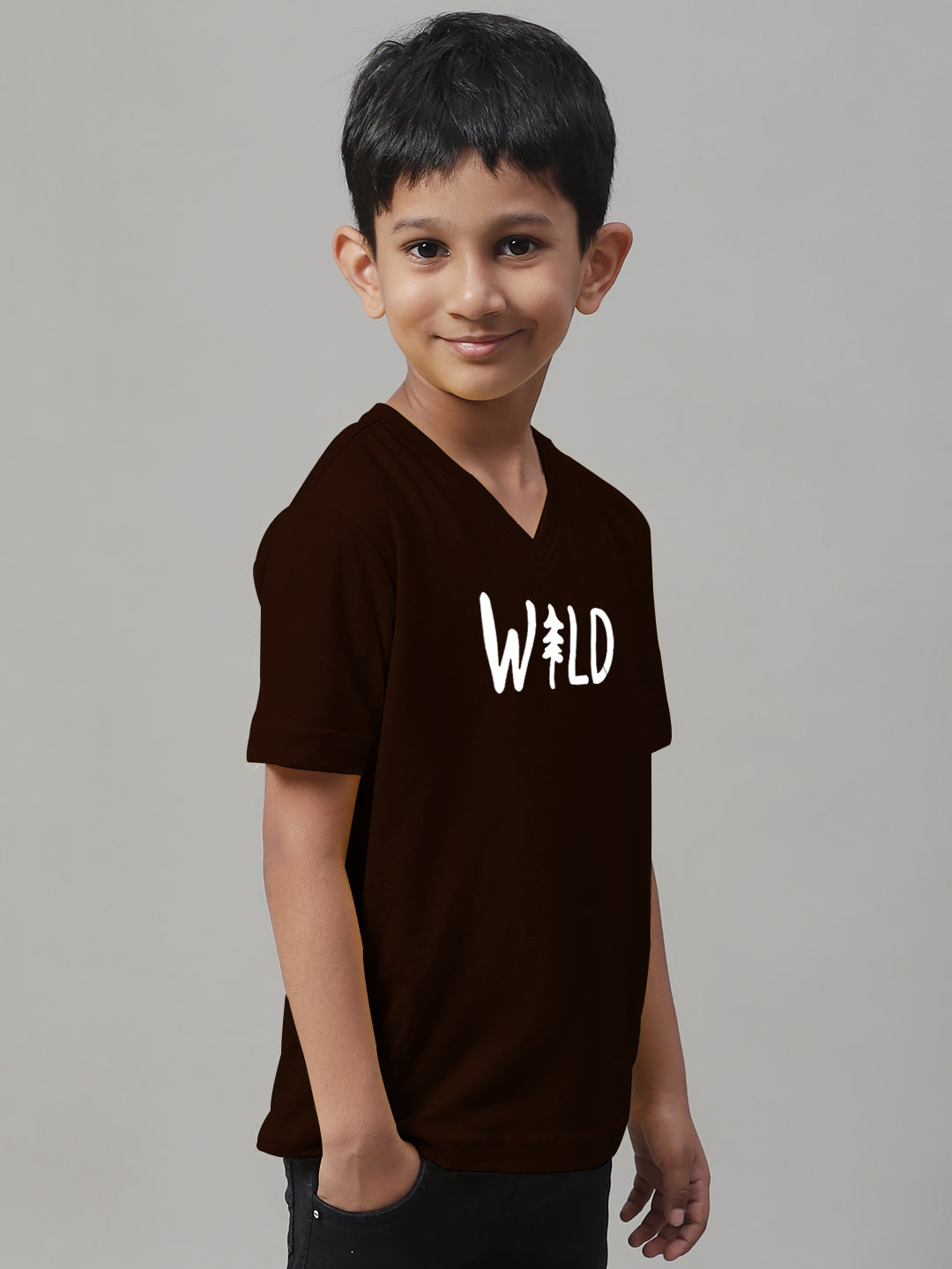 Boys Wild Half Sleeves Printed T-Shirt - Friskers