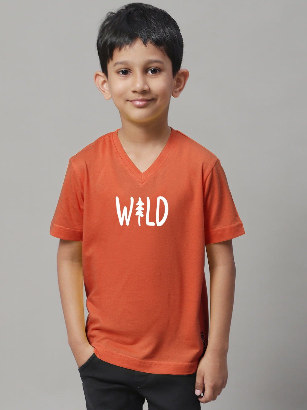 Boys Wild Half Sleeves Printed T-Shirt - Friskers
