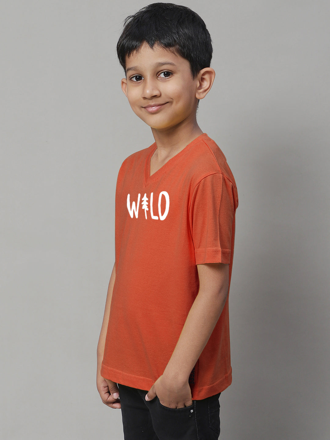 Boys Wild Half Sleeves Printed T-Shirt - Friskers