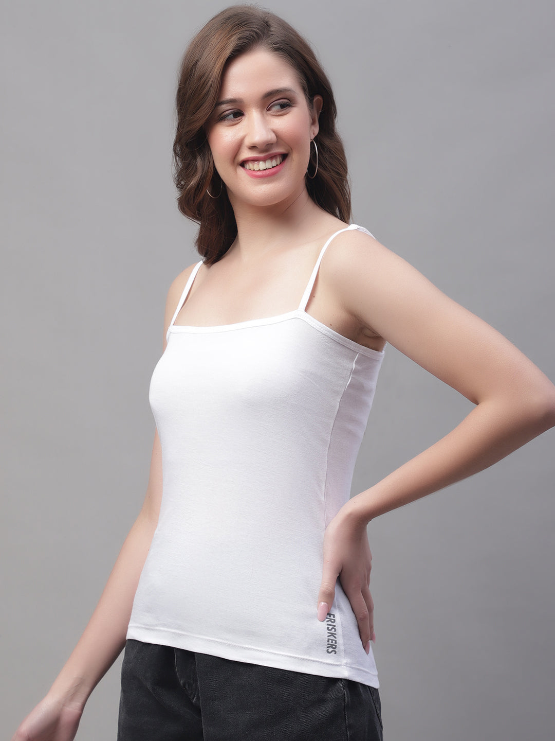 Non-Padded Cotton Spaghetti Camisole - Friskers