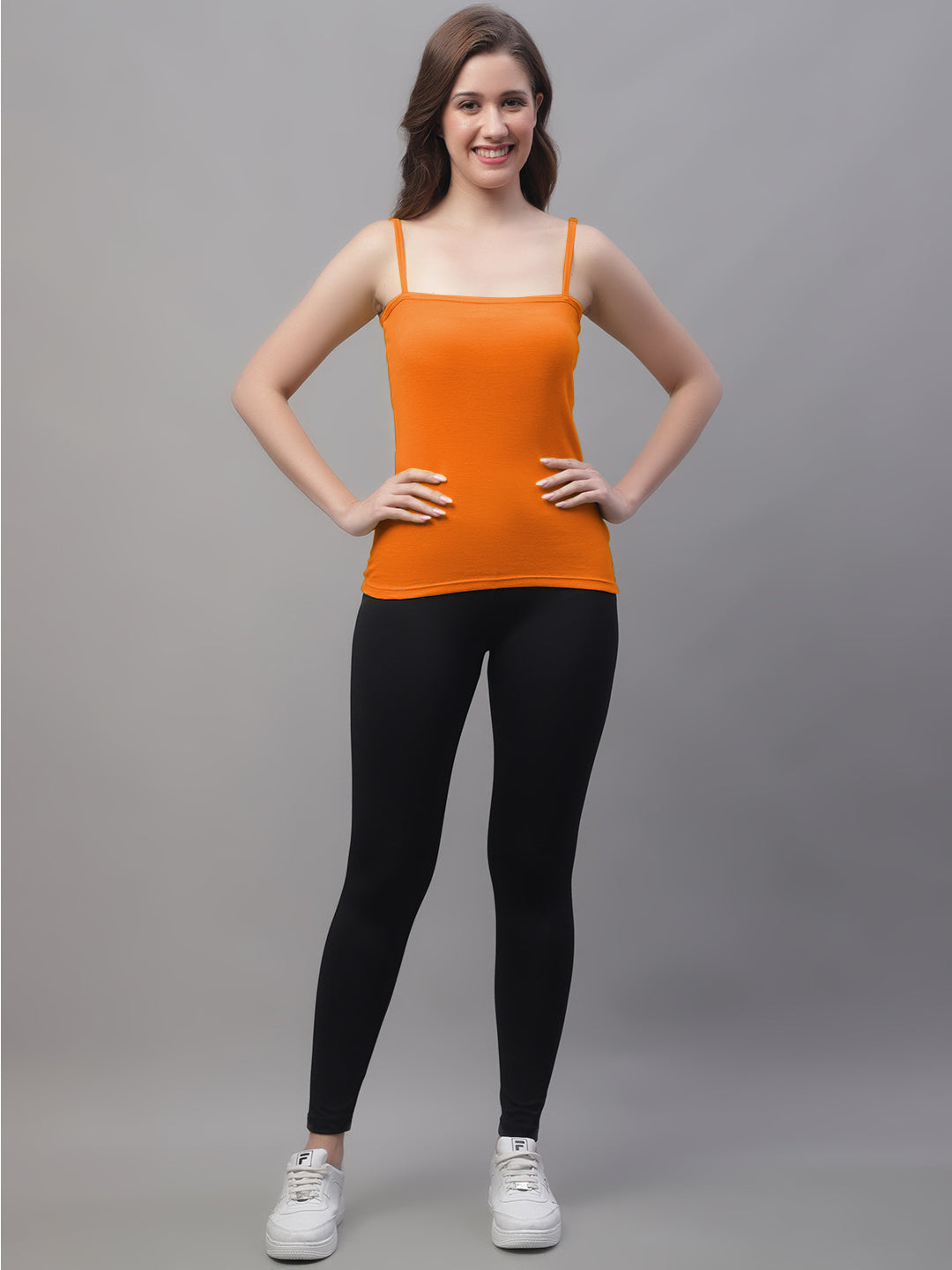 Non-Padded Cotton Spaghetti Camisole - Friskers