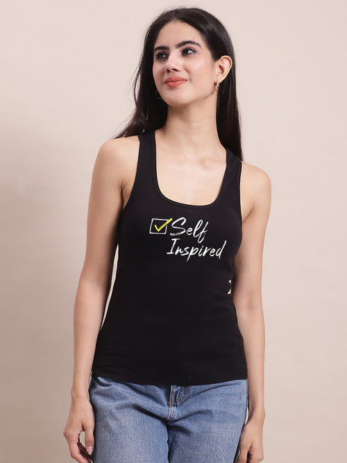 Fbar Self Inspired Printed Women Tank Top