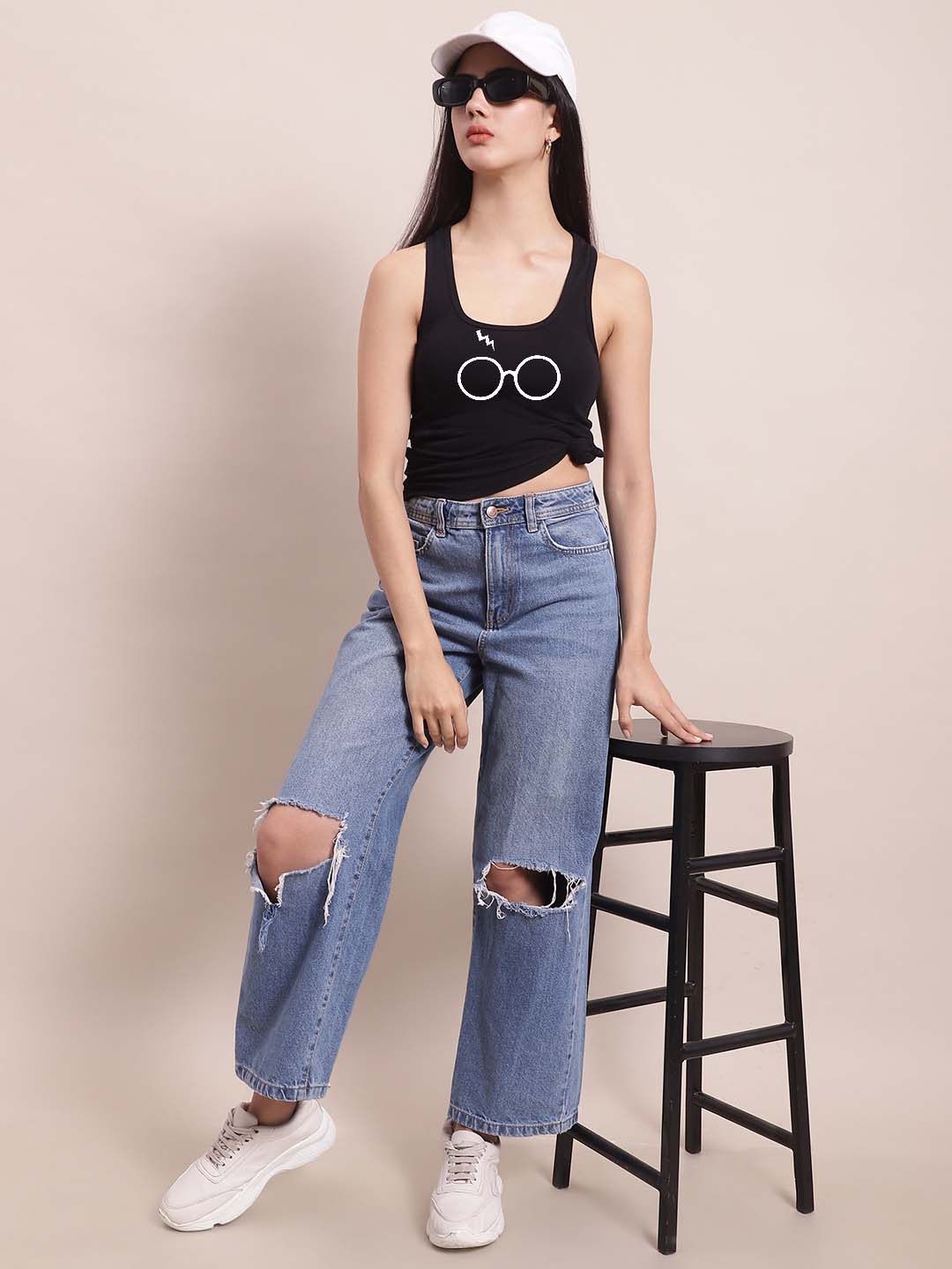 Fbar Spectacles Printed Women Tank Top - Friskers