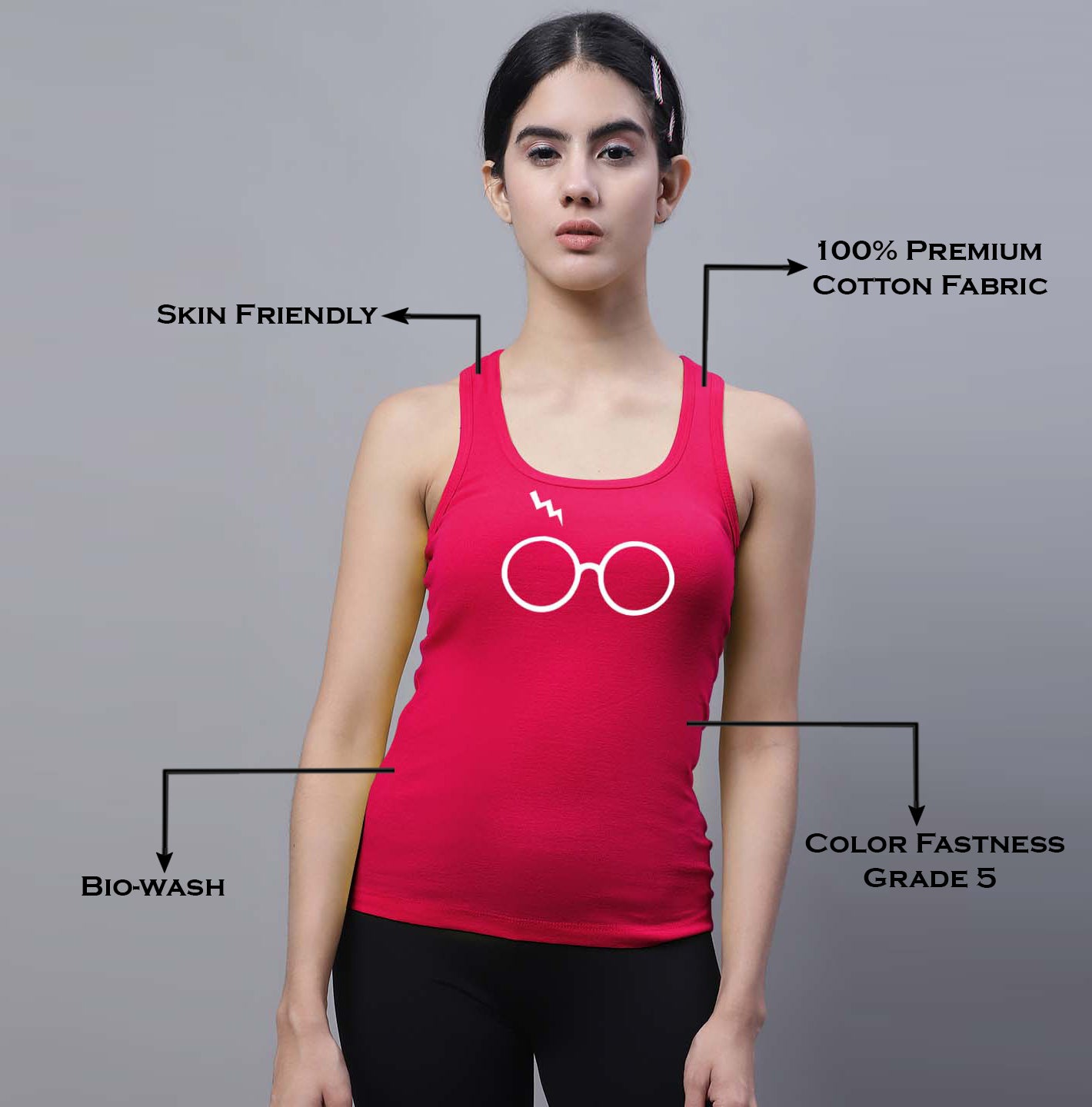 Fbar Spectacles Printed Women Tank Top - Friskers