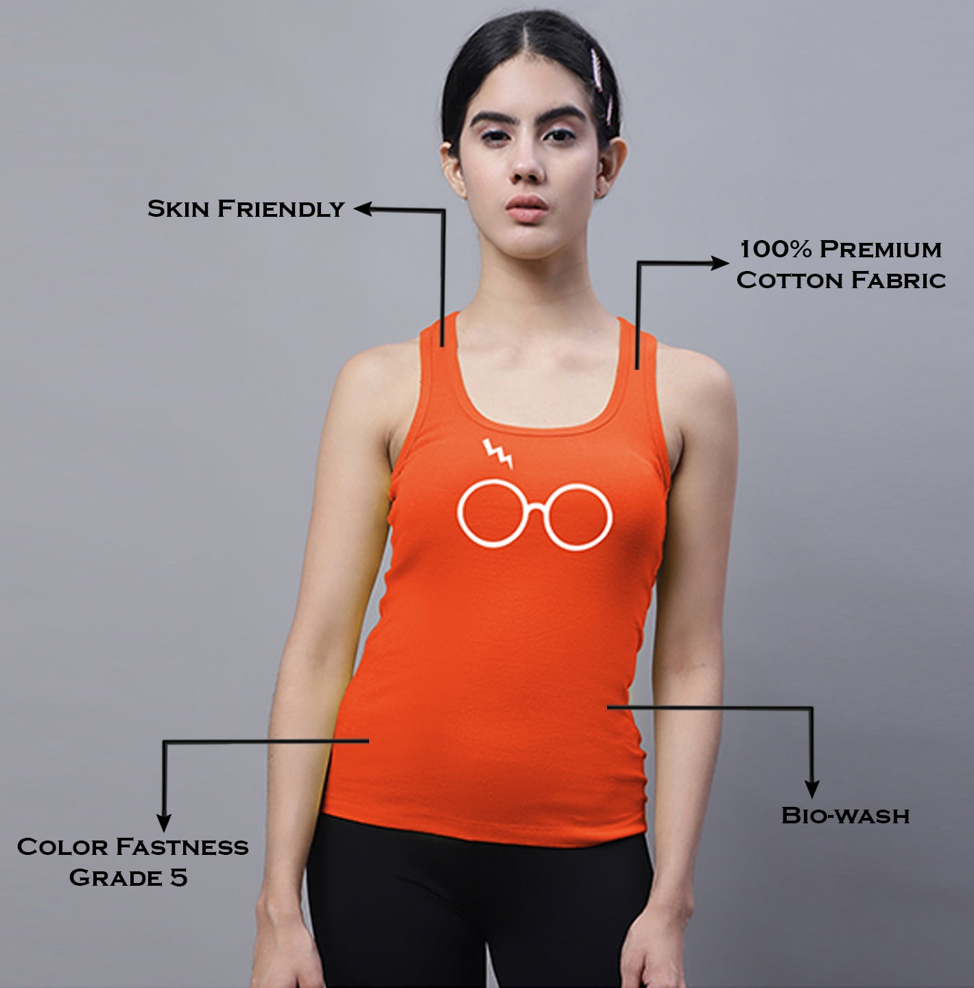 Fbar Spectacles Printed Women Tank Top - Friskers